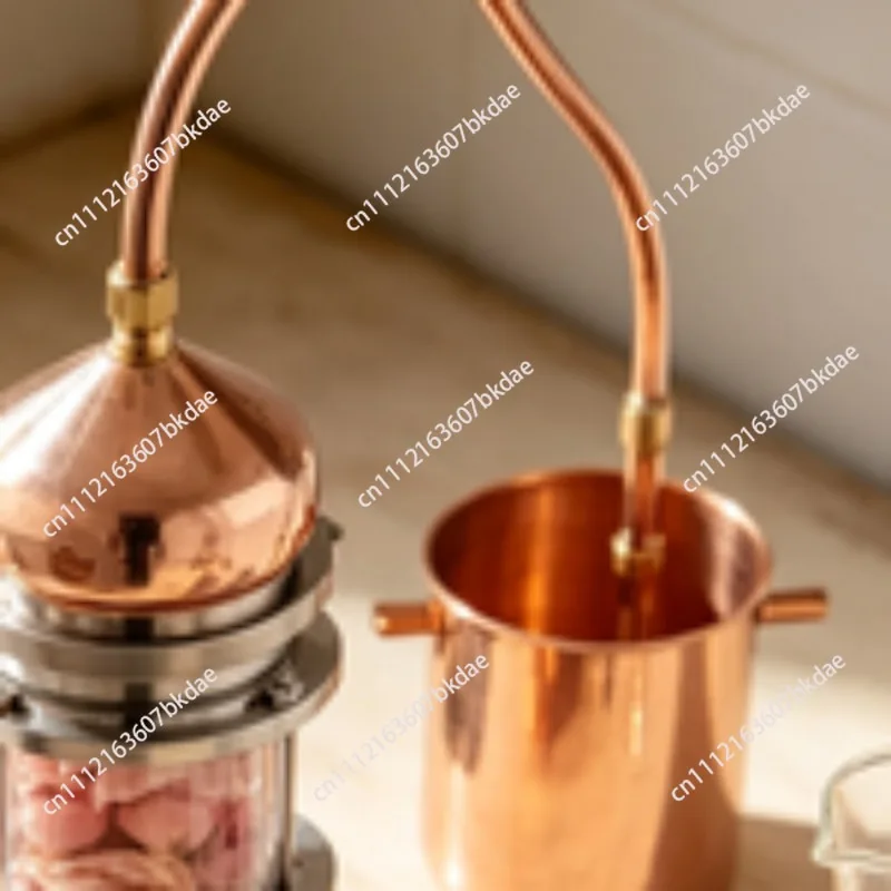 3L Red Copper Essential Oil Distiller Pure Dew Distillation Machine Household