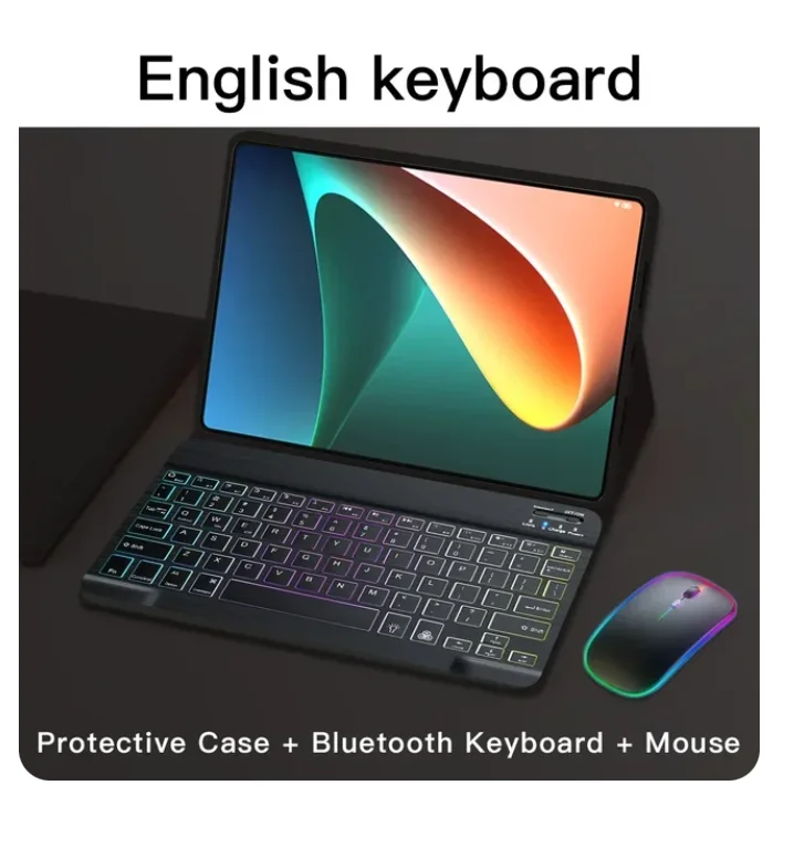 Keyboard Case For Xiaomi Redmi Pad SE 2023 11 inch Spanish Russian Portuguese Backlit keyboard cover funda for Redmi Pad SE 11