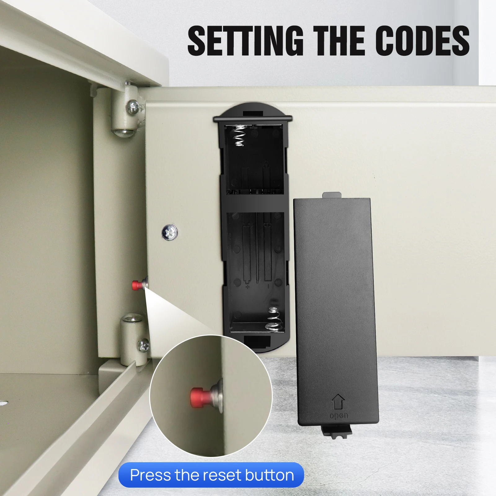 BRIEFNES آمن رقمي من الفولاذ المقاوم للحريق - مقاوم للصورة للمنزل/المكتب/الفندق، حماية وثائق المجوهرات النقدية (قولبة الكل في واحد)