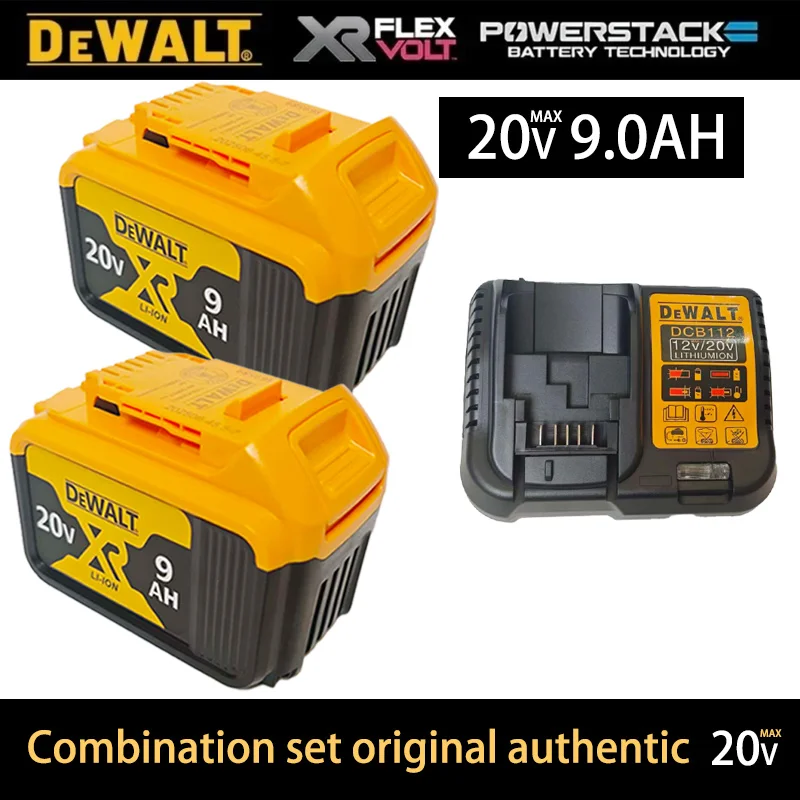 Originální DEWALT 20V vysoce výkonná baterie 9,0 Ah DCB209 balení rychlonabíječka 60V DCB609 5 Ah 6 Ah 2 Ah akumulátorová vrtačka DCB202 - náhled 2