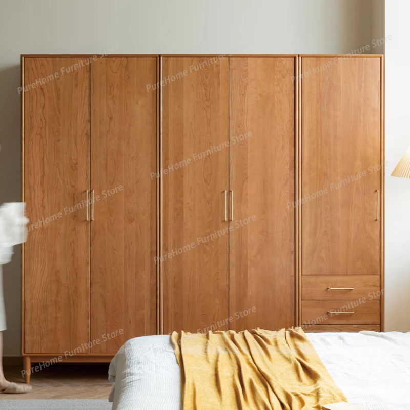 Medium Small Tall Closet Wooden Modular Portable Storage Open Wardrobe Bedroom Organizer Rack Guarda Roupas Furniture