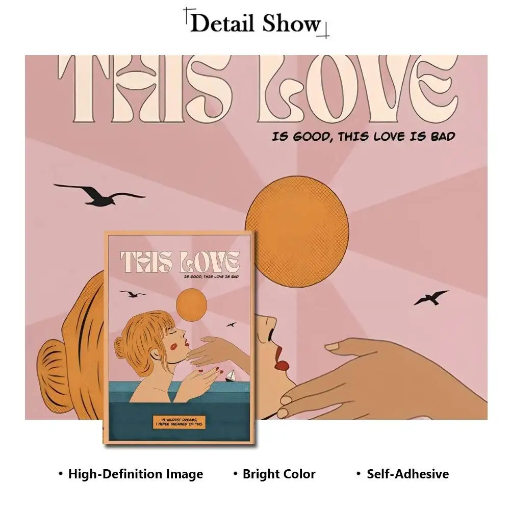 تايلور الهبي جدار اللوحة كلمات غلاف الألبوم الفن الصيف كاريكاتير المشارك ديكور المنزل لغرفة المعيشة غرفة نوم الهدايا #6