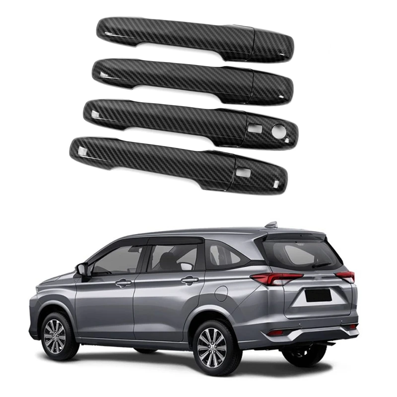 

Carbon Fiber Door Handle Cover Sticker Exterior Accessories For Toyota Avanza Premio Veloz Cross 2022+