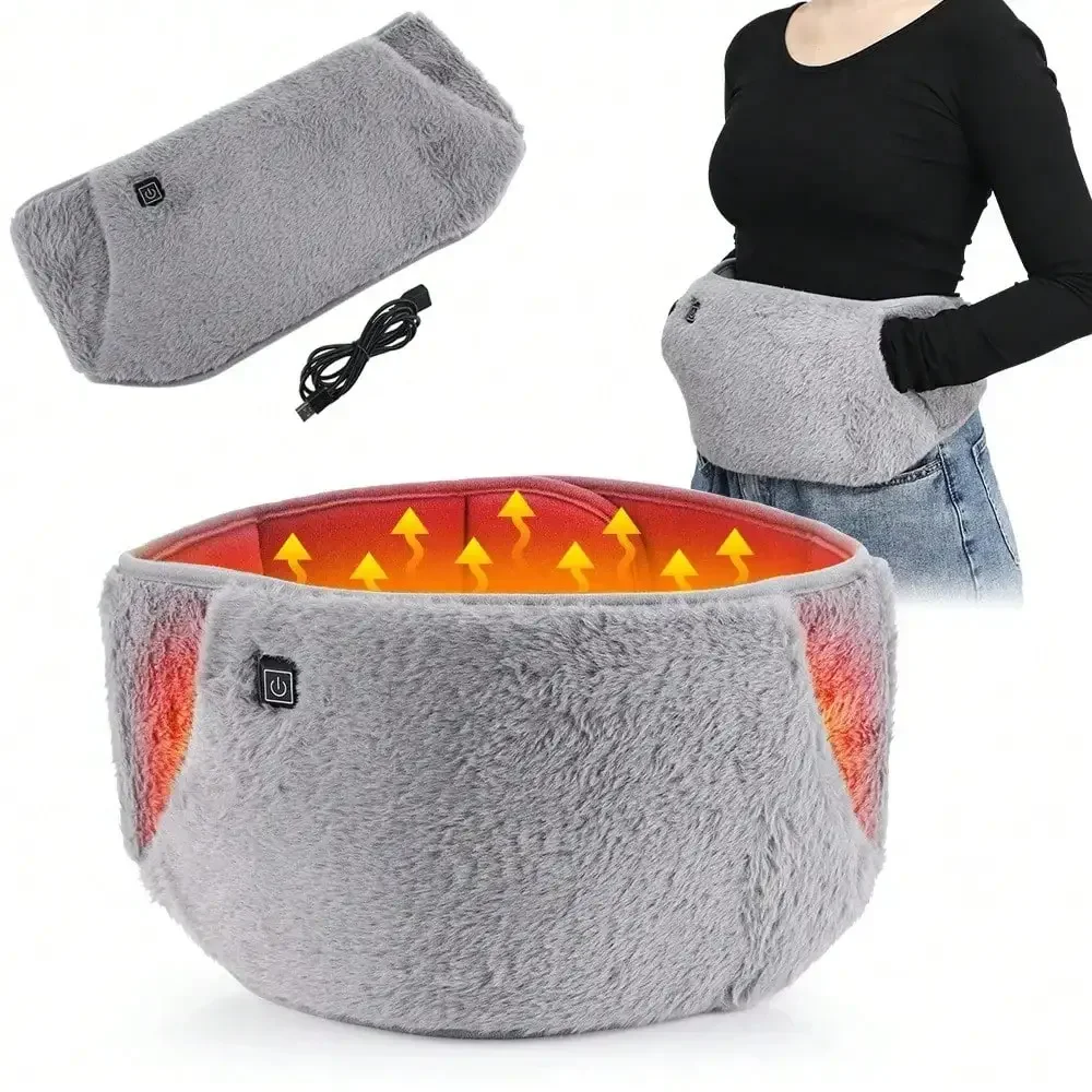 Winter Plush Heating Belt With USB Plug Electric Heating Belt, Intelligent Temperature Control, Hand Warmth, Stomach Warmth, Palace Protection Belt (Excluding Power Bank)Christmas Gifts,Hand Warmers,Gifts For Men,Stocking Stuffers