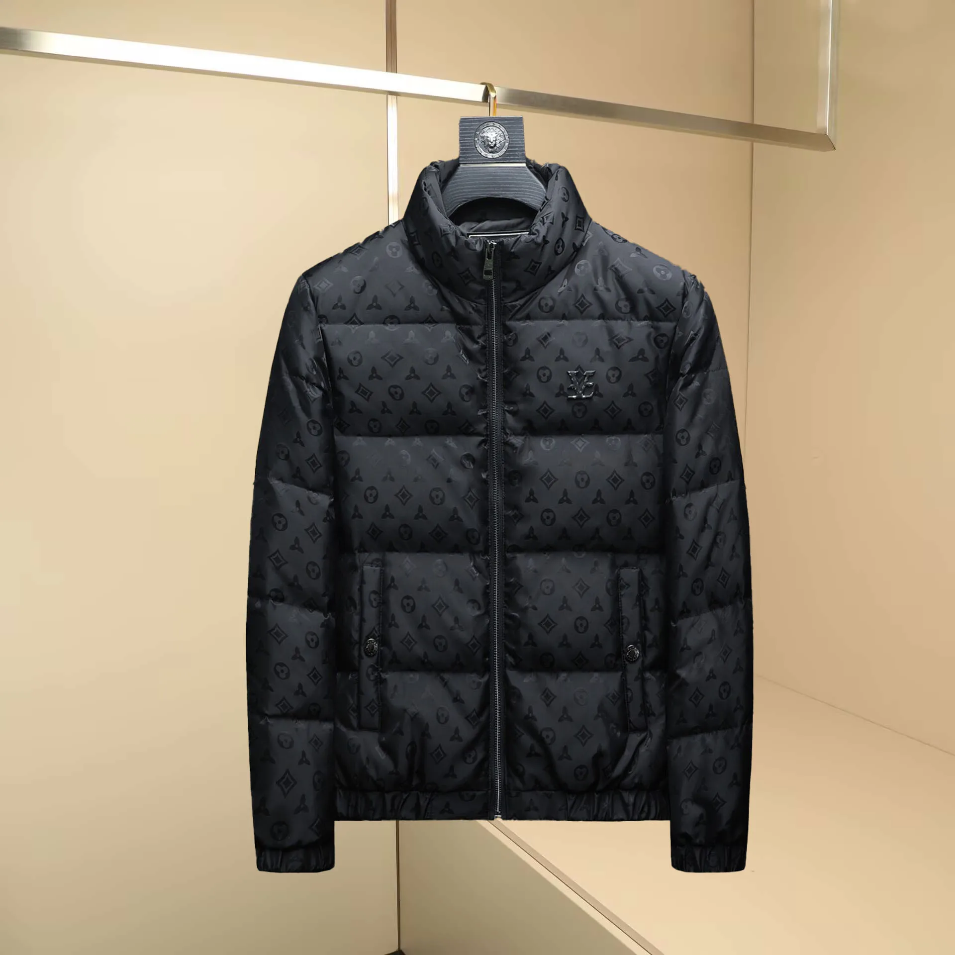 

Высококачественное приталенное мужское пальто с воротником-стойкой и вышивкой из прочной мягкой атласной ткани Faion Urban Sle