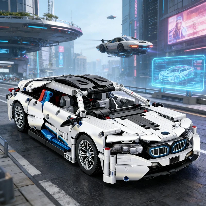 

Масштаб 1:14, имитация модели суперкара M8, строительные блоки в сборе, спортивный автомобиль, коллекционная игрушечная машина, модифицируемый детский подарок