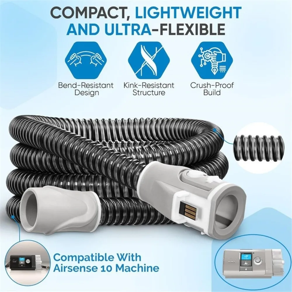 

Air Tube Hose Ventilator Pipe Heating Circuits Heating Pipes Respirator Parts Lightweight Durable for Air Sense 10 Series