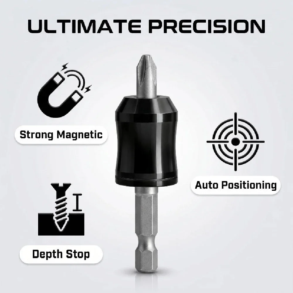 Magnetic Screw Holder Rings,Screwdriver Anti-Skid Magnetic Rings,1/4 Inch Screwdriver Driver Bits Magnetizer for Electric Drill
