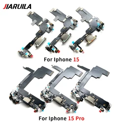 USB Charging Port Charger Board Flex Cable For Iphone 15 Pro Max / 15 Plus Dock Plug Connector With Microphone