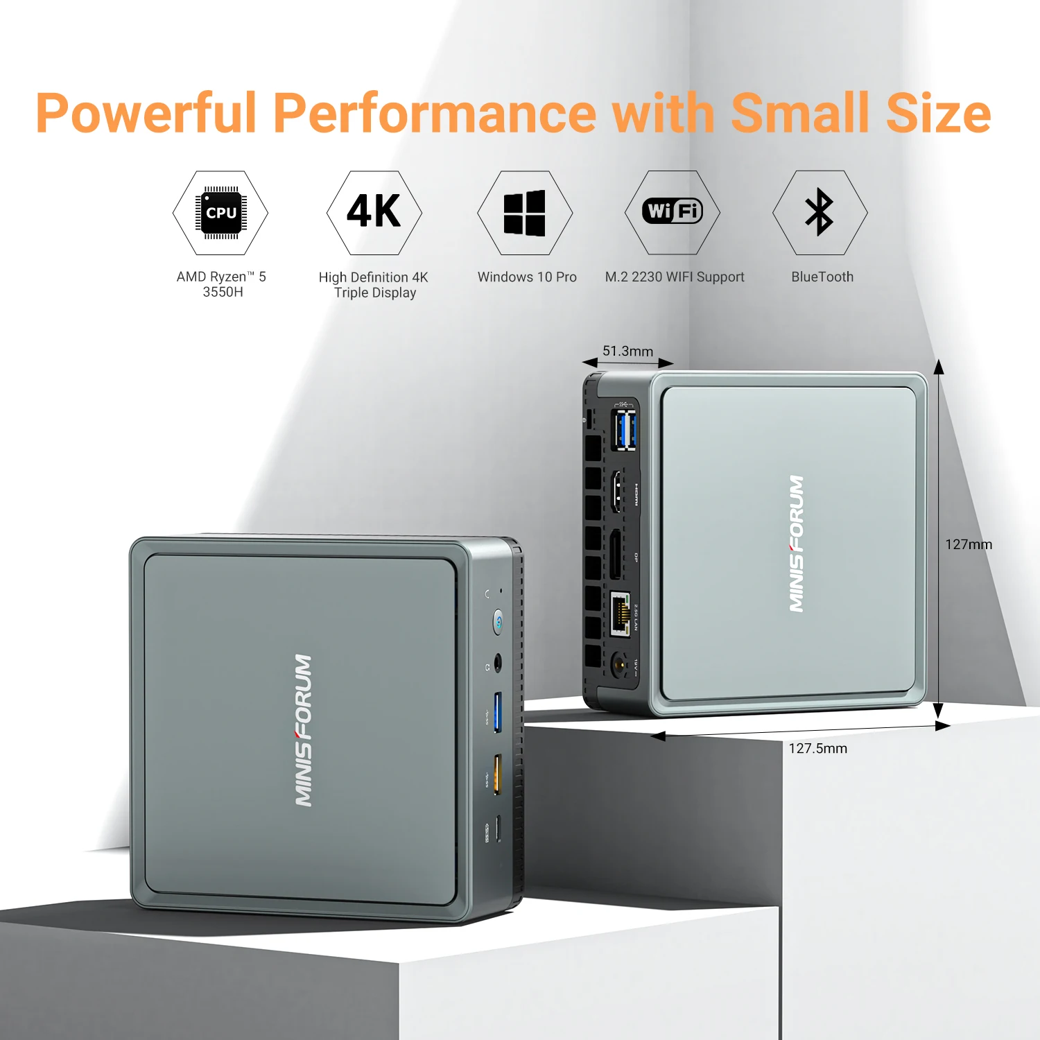 MINISFORUM UM350 Ryzen5 3550H 4 núcleos melhor mini pc para jogos