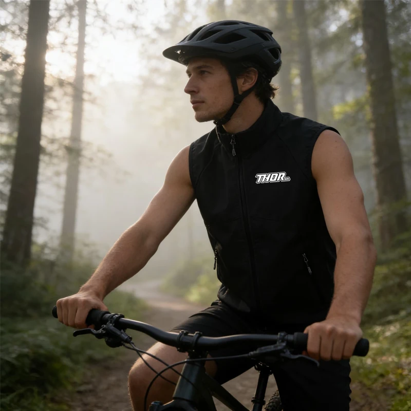 THORSOL Cycling Sleeveless Men Women Winter Thermal Fleece Fleece Bicycle Clothing Mtb Bike Vest Warm Chaleco De Ciclismo Hombre