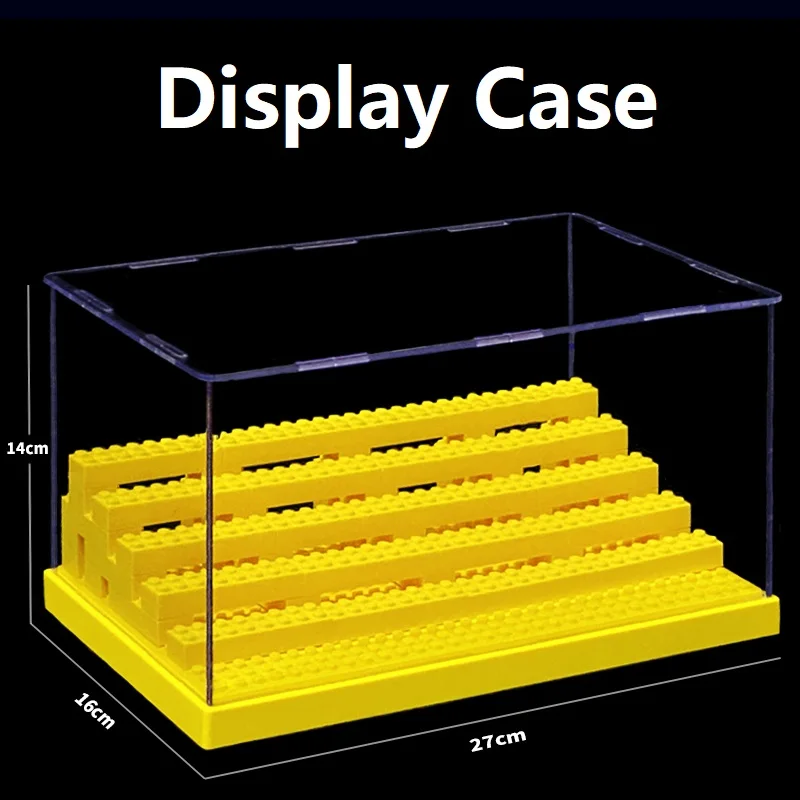 

14x16x27CM Plastics Big Size Brick Block Mini Action Figure Display Case
