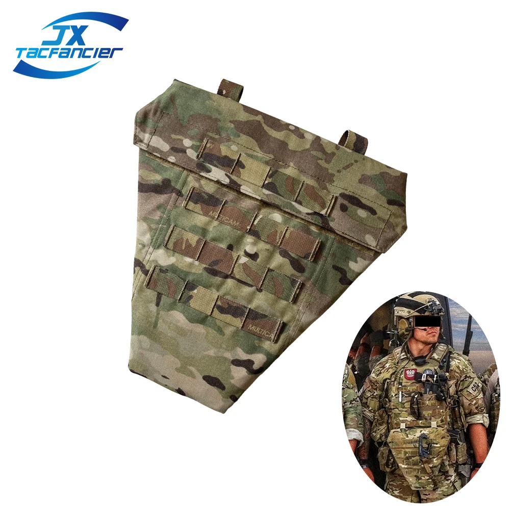 

Tactical Front Lap Panel Cage Body Armor Crotch Groin Protective MOLLE Abdominal Flap EVA Plate Bag Outdoor Hunting Vest