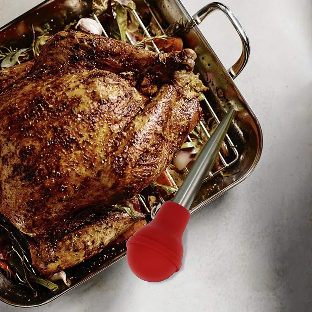 

Набор для инъекционного внесения приправ в еду: Профессиональный инжектор для мяса с многоразовыми иглами для приготовления праздничного ужина на День Благодарения