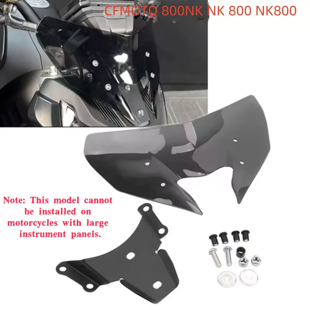 

This is a windshield fairing with mounting bracket for the CFMOTO 800NK, NK 800, and NK800 Sport versions (2023-2024 models). It