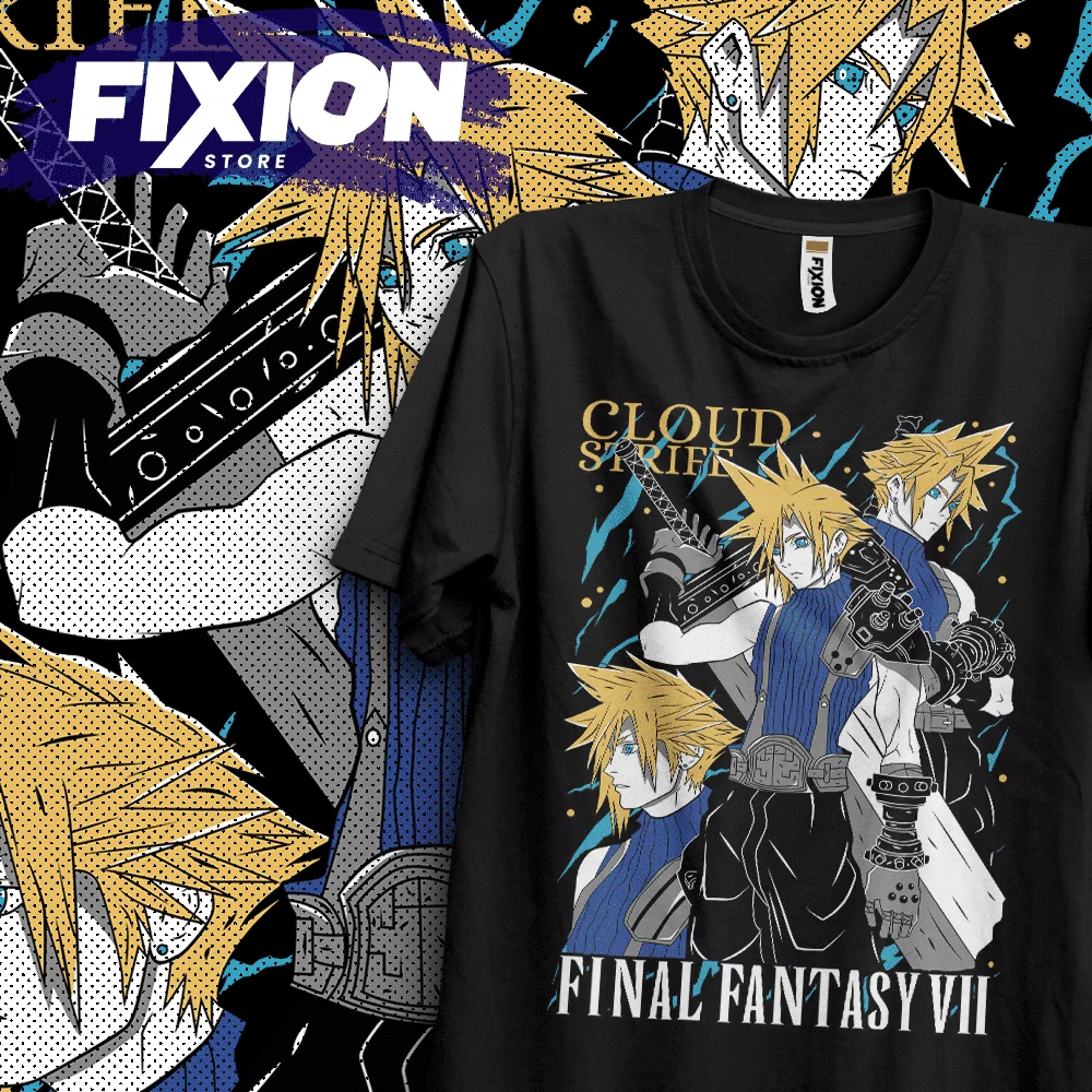 T-shirt For Anime Final Fantasy VII – Cloud #J1 [B] Mange Tee