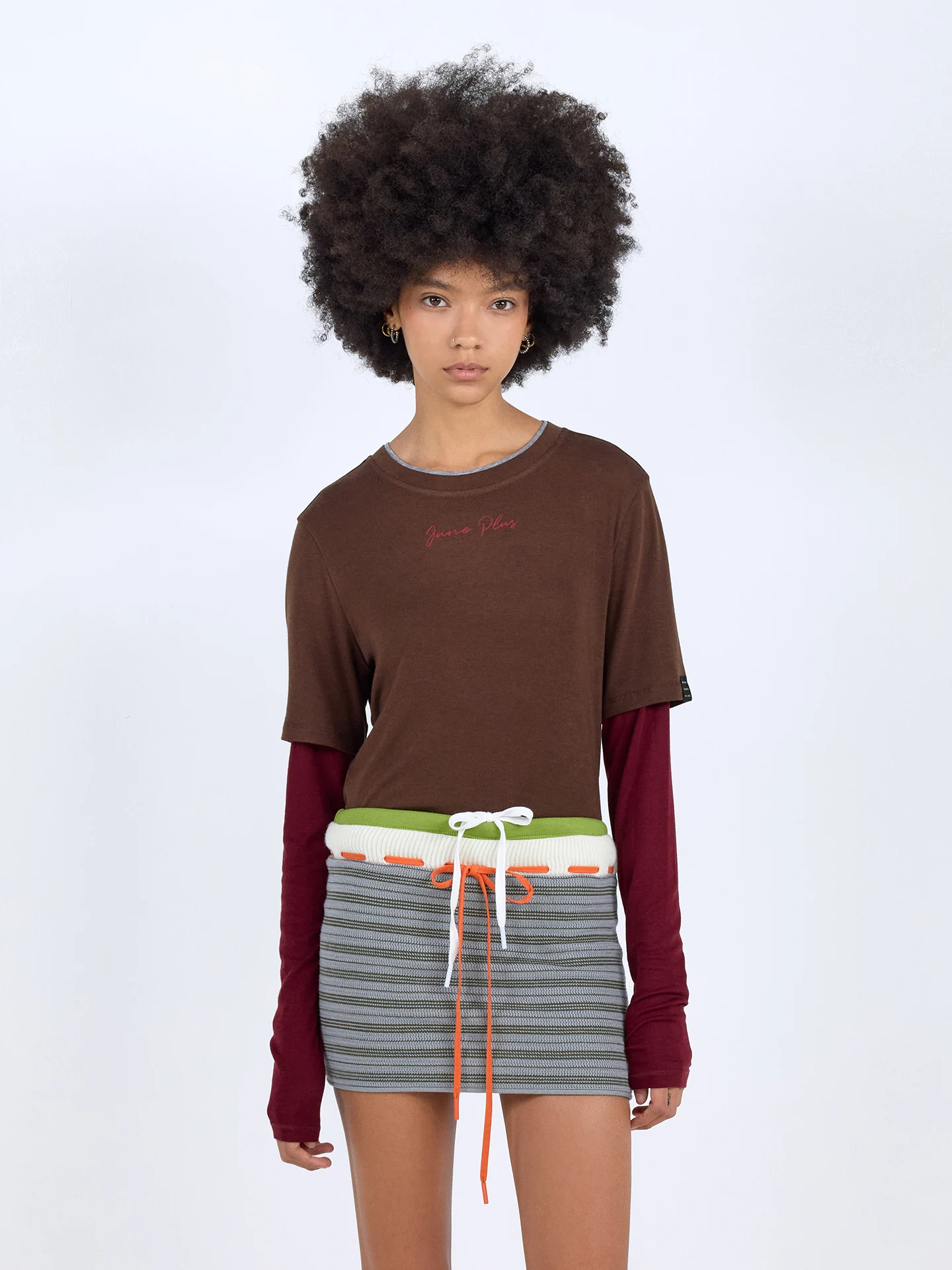 

Женская длинная блузка VVNK JANE plus, однотонная, из смесового льна, новая коллекция Осень 2025