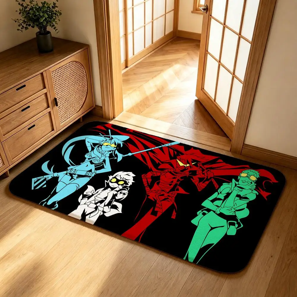 Anime-Tengen Toppa Gurren LagannS Floor Mat Shower Foot Mat, Bedside Carpet, Entrance Absorbent Doormat, Soft Non-Slip