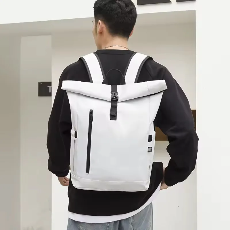 New roll-up backpack leisure travel backpack fashion urban leisure schoolbag large capacity junior high school