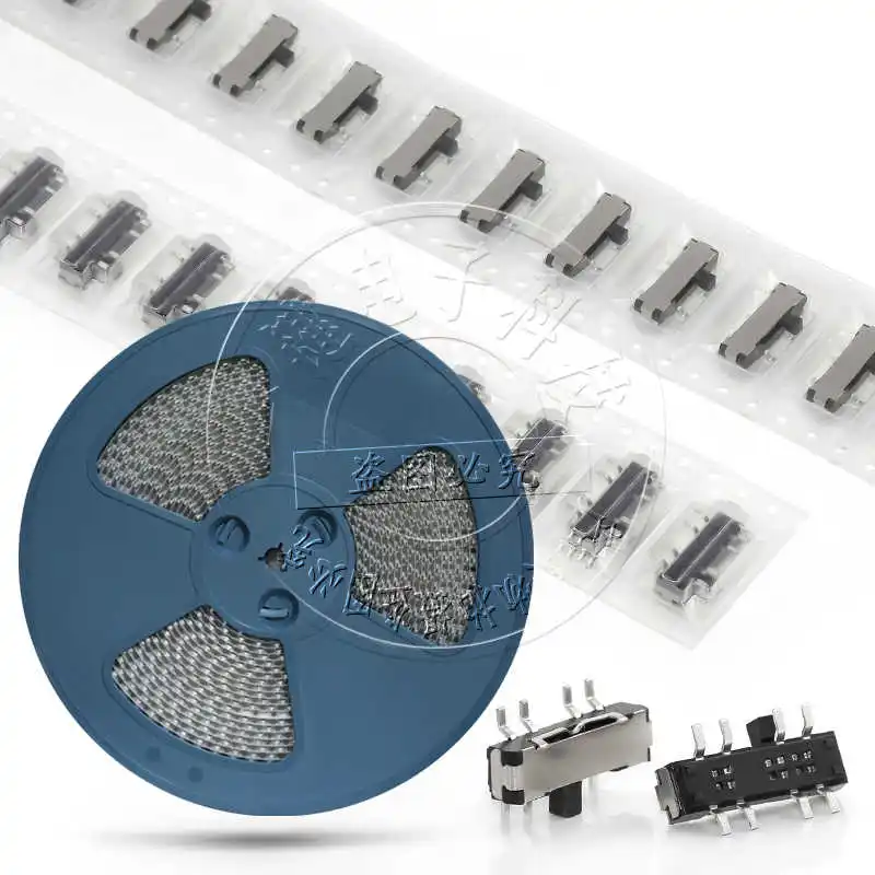 50PCS/roll tape MSKT-23D20AMINI8 foot lying sticker mini small toggle switch three-speed side dial horizontal large eight feet