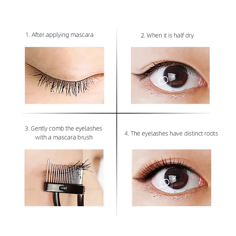 Eyelash Curler Beauty Makeup Lash Separator Foldable Metal Eyelash Brush Comb Eyebrow Comb Foldable Mascara Curl Cosmetic Tools