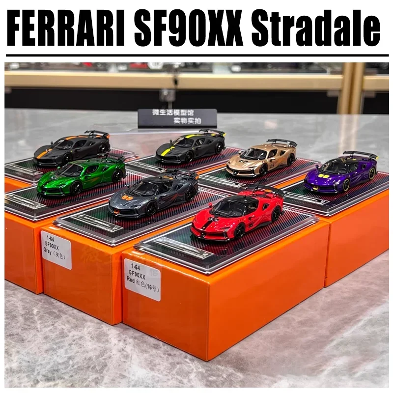 U2 1/64 FERRARI SF90XX Stradale Alloy Toy Motor Vehicle Diecast Metal Model Prezenty