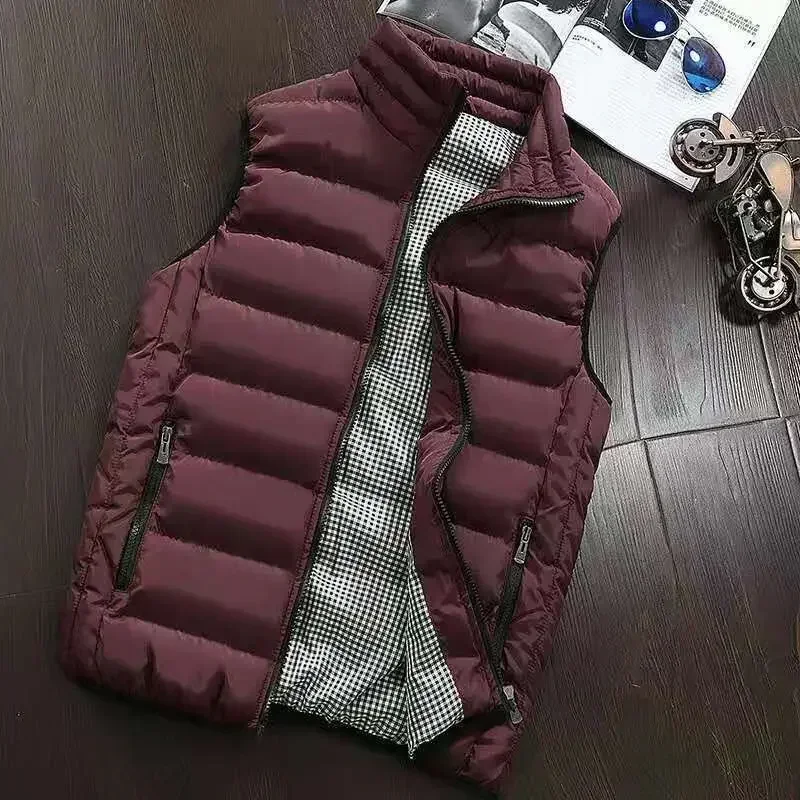 

High-end Cotton Vest Jacket Waistcoat, Men's Autumn and Winter Hot Selling Fashion Casual Comfortable Sleeveless Jacket.