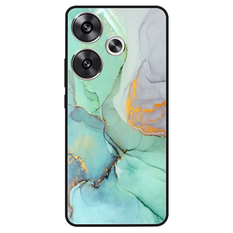 For Xiaomi Poco M6 4G Case Shockproof Soft Silicone TPU Bumper for Poco M6 4G Cover PocoM6 4G 2024 Lovely Luxury Cartoon Fundas