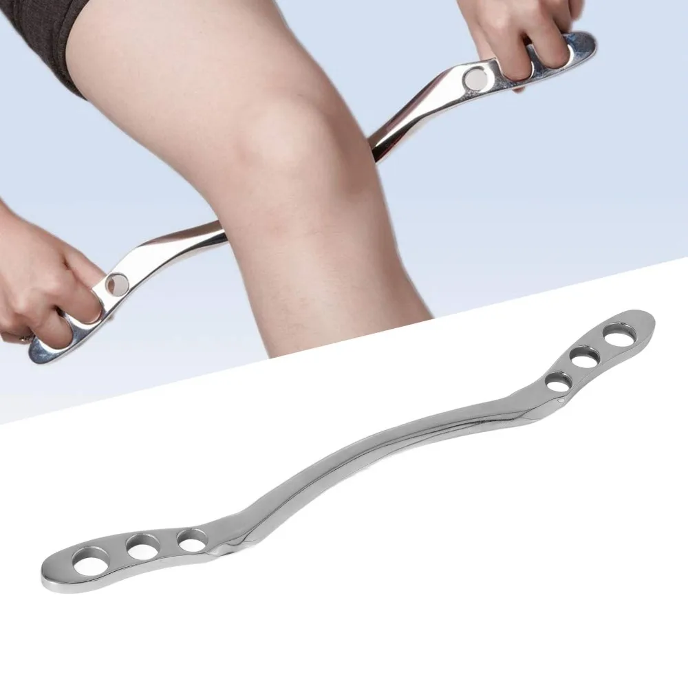 Stainless Steel Perforated Stainless Steel Fascia Massage Tool Silver Length 34cm IASTM Soft Tissue Release Fascia Knife