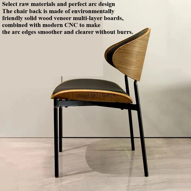 كراسي تناول الطعام الإيطالية في العصور الوسطى كرسي منزلي فاخر خفيف كرسي مسند الظهر كرسي من الخشب الصلب مؤتمر منزلي كرسي الغرور الاسكندنافي القديم #4