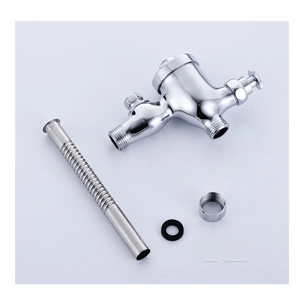 Copper Urinal Flush Valve with Precision Engineered Stopcock and Automatic Delayed Closure for Hygienic Hands Free Operation