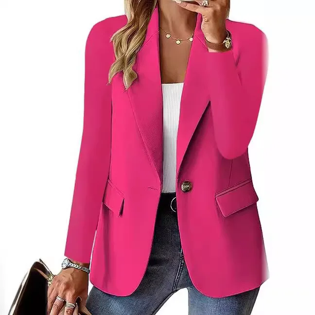 

Женский элегантный деловой пиджак, повседневный однотонный пиджак с длинными рукавами, многоцветный легкий вязаный пиджак, офисный шикарный вязаный кардиган