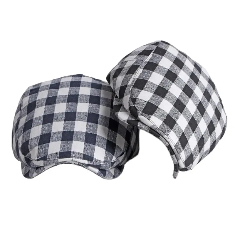 Cotton Spring Autumn Fashion Joker Plaid Newsboy Caps Flat Peaked Cap Men and Women Painter Beret Hats 64