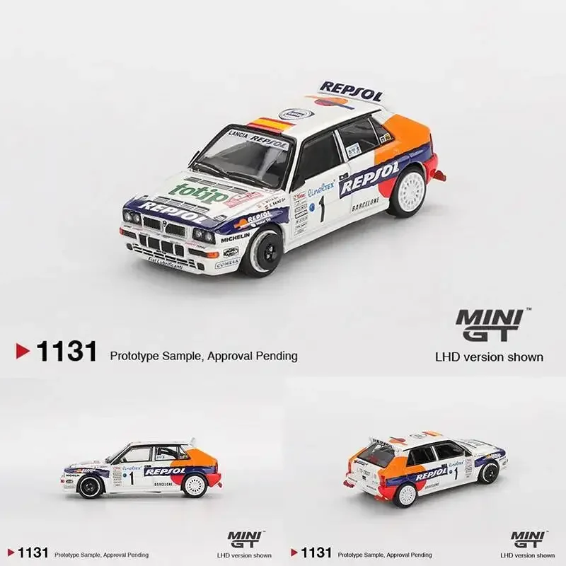 ما قبل البيع MINIGT 1131 Lancia 1:64 Delta HF 1993 Rallye Monte Carlo Integrale Evoluzione # 1 مجموعة ألعاب نموذج سيارة دييكاست
