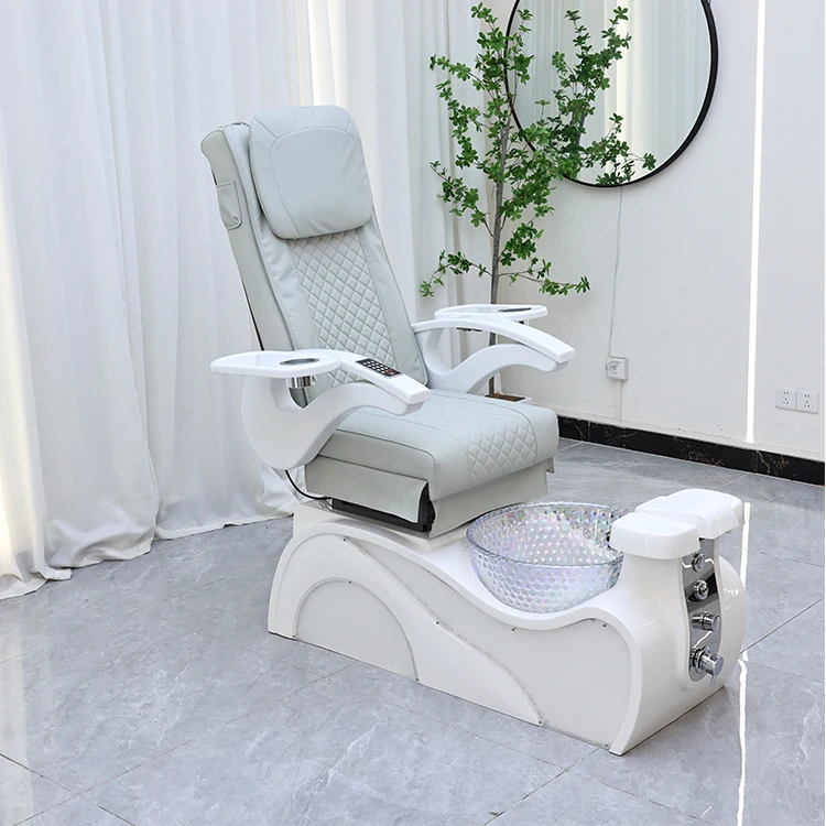 Pink custom luxury pedicure chair electric massage salon furniture