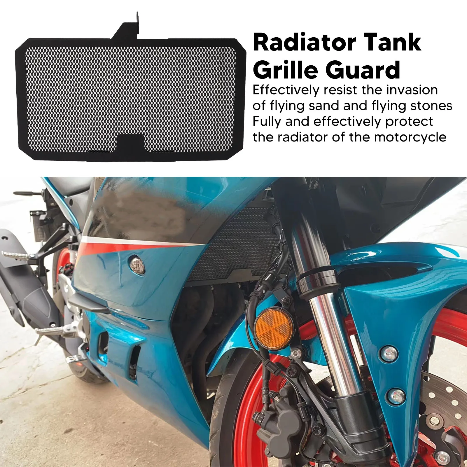 Motorcycle Water  Cover Radiator  Grille Guard Anti Deformation Easy Installation  Wear Resistant for Motorbike