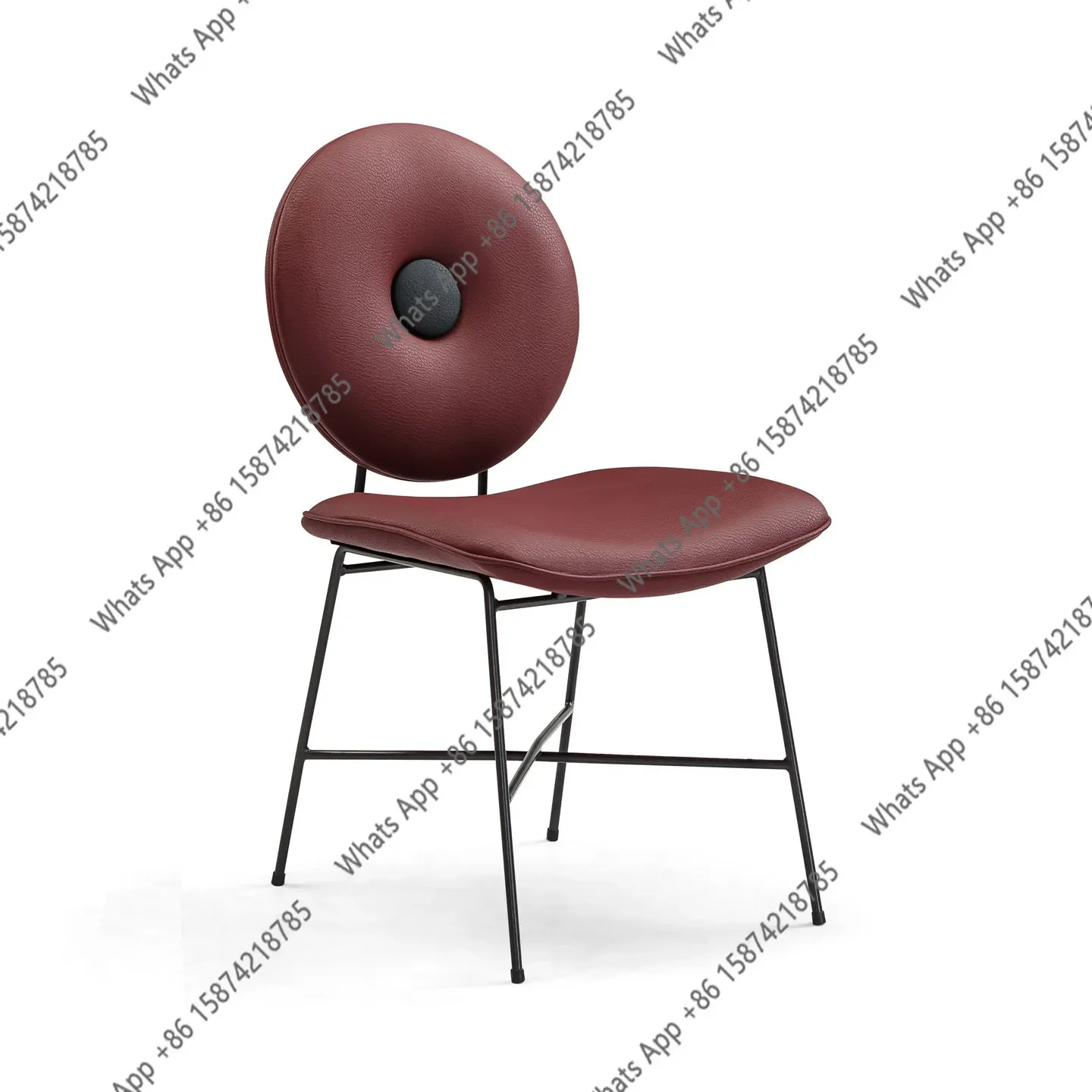 

X32 Italian Minimalist Dining Chair Simple Modern Light Luxury Home Soft Bag Leather Chair High-end Negotiation Desk Chair