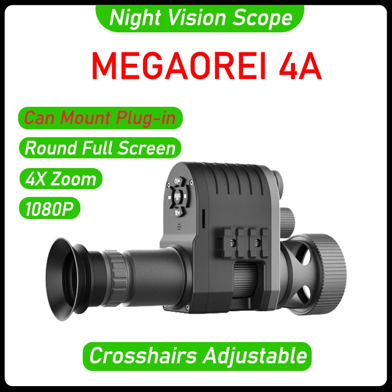 

Megaorei 4A Night Vision Scope Hunting Cameras Wildlife Trap Infrared LEDs IR Outdoor HD1080P Full Screen M4 With 850nm IR