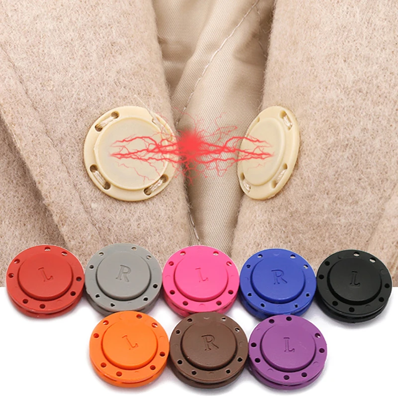 4 Pairs Sewing Invisible Magnet Button For Needlework Jacket Cardigan Concealed Buckle DIY Clothing Decoration Invisible Snaps