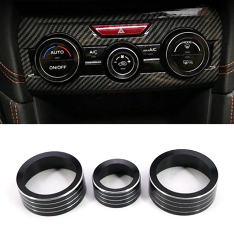 AC Control Knob Cover for 2019-2021,Air Condition Switch Volume Trim for Crosstrek XV ,Black