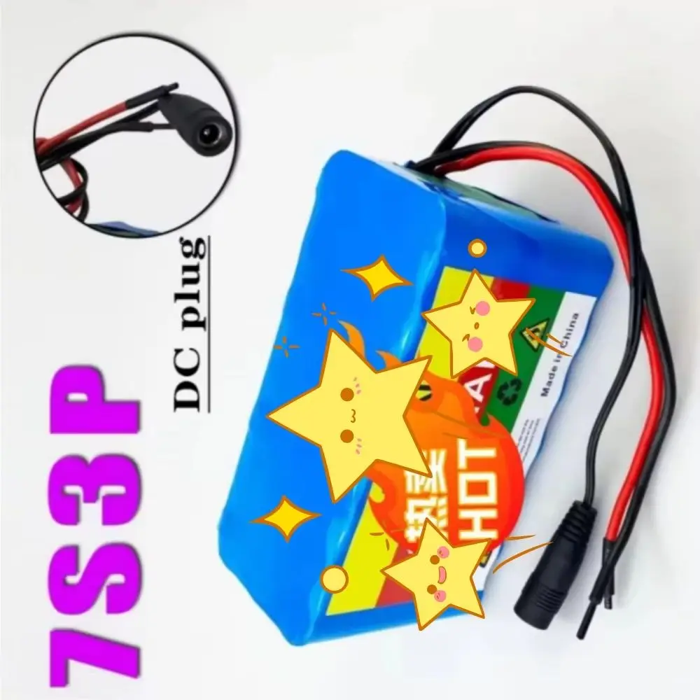 

10500mAh 18650 Lithium Battery Pack 7S3P 29.4V with BMS Rechargeable for 24V-29.4V Motors Includes 2A Charger