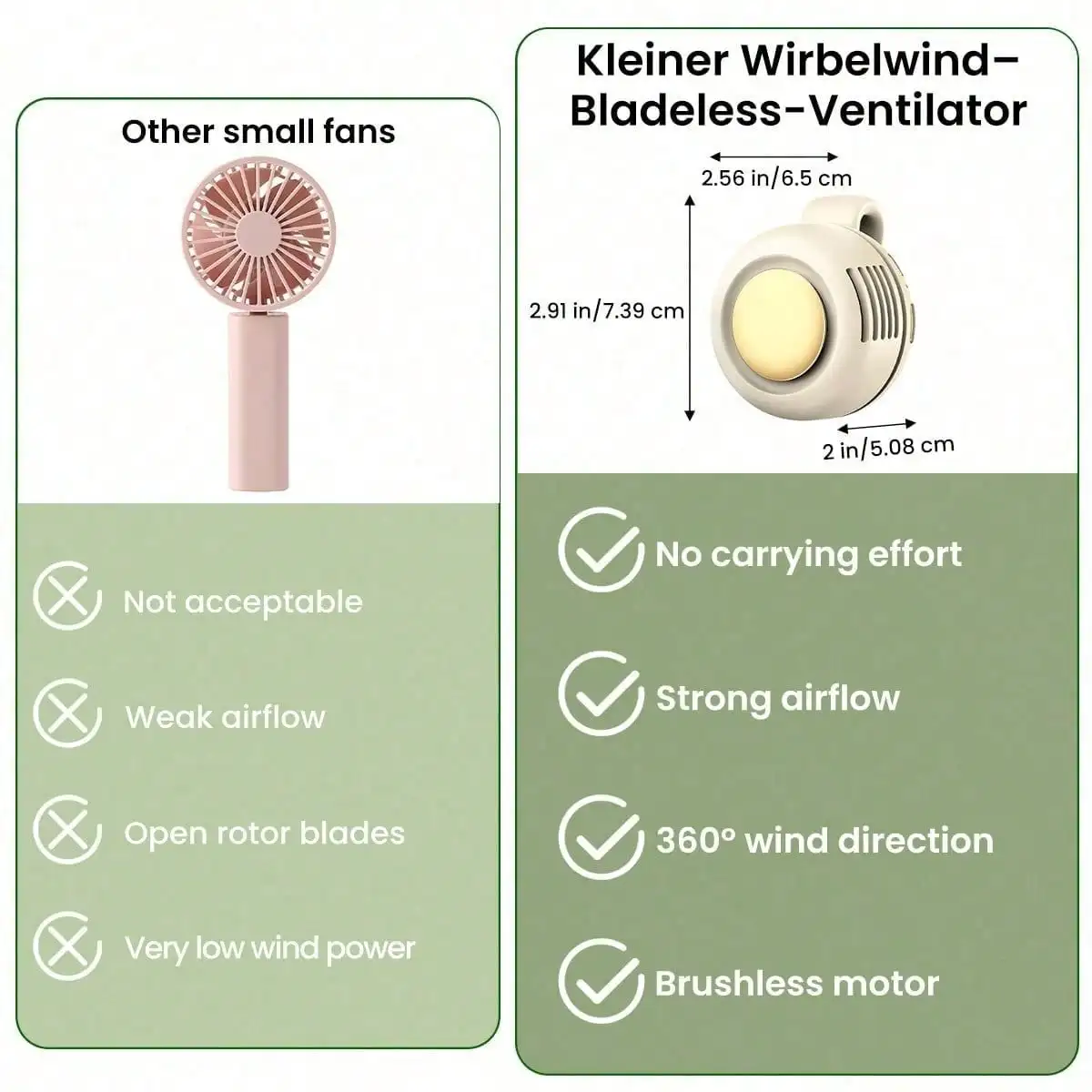 Portable Silent Mini Bladeless Electric Fan, Clip On Fan For Shirt, 3 Speeds Hands-Free Neck Fan,Suitable For Outdoor & Travel & Office, Travel Accessories, Gift image 5