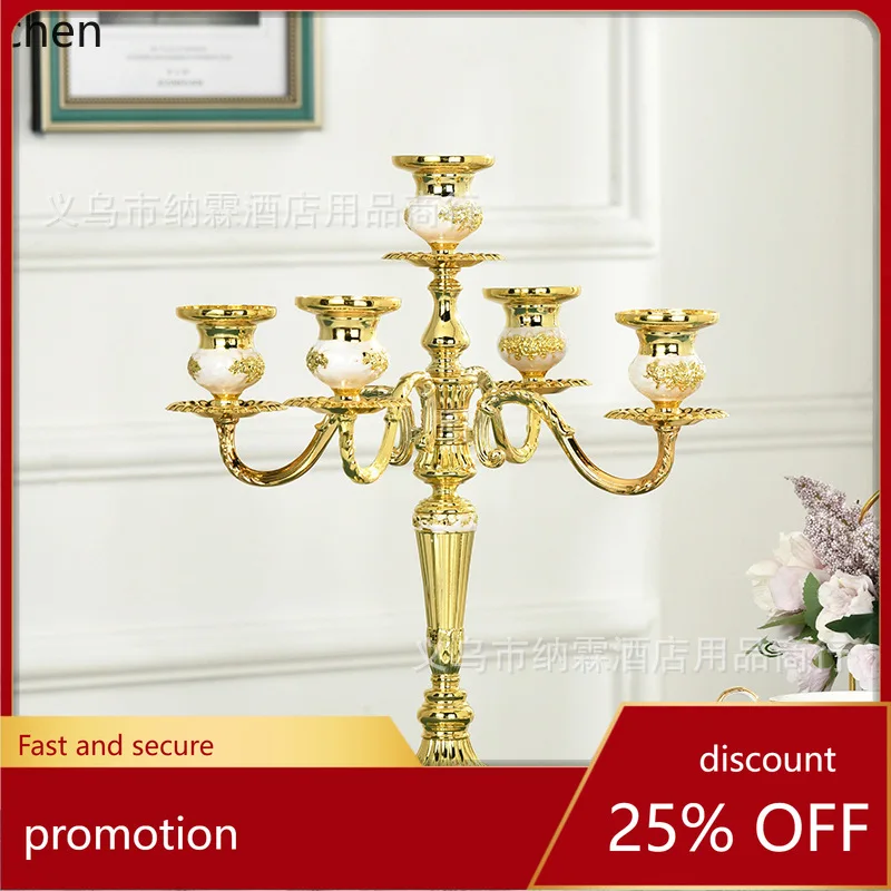 Hxl three-headed candlestick, gold-plated/silver-plated metal alloy