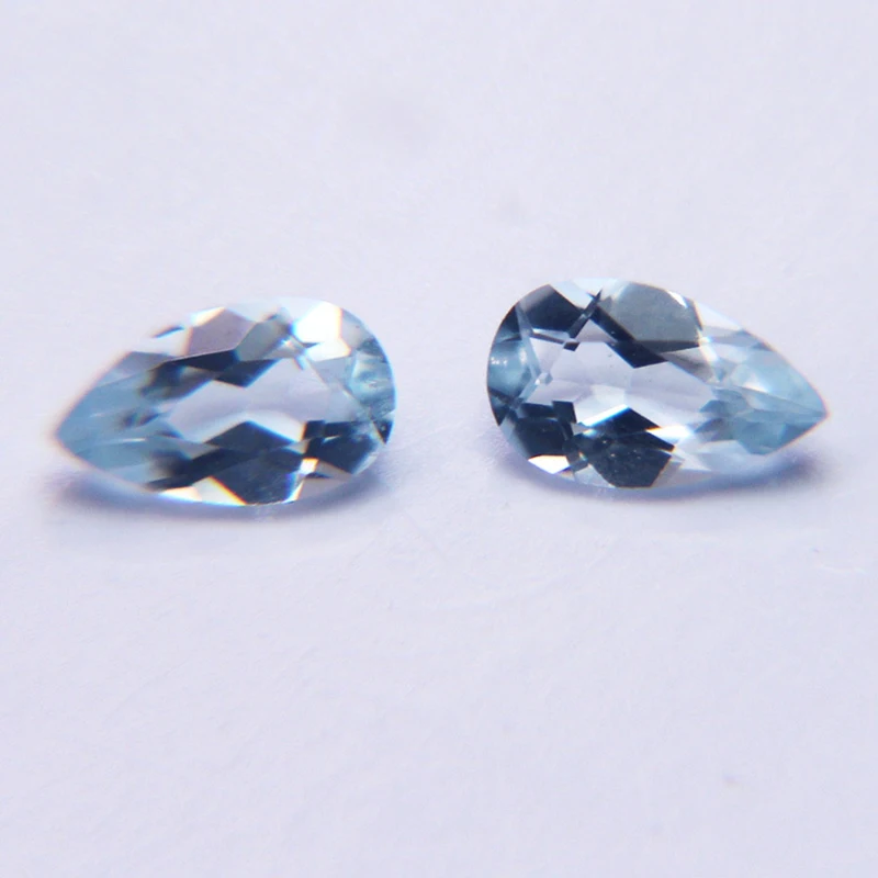 AAA Grade Brazilian Aquamarine Pear Gemstone Cut,Excellent Quality Gemstone 3x5mm For Ring & Jewellery Making