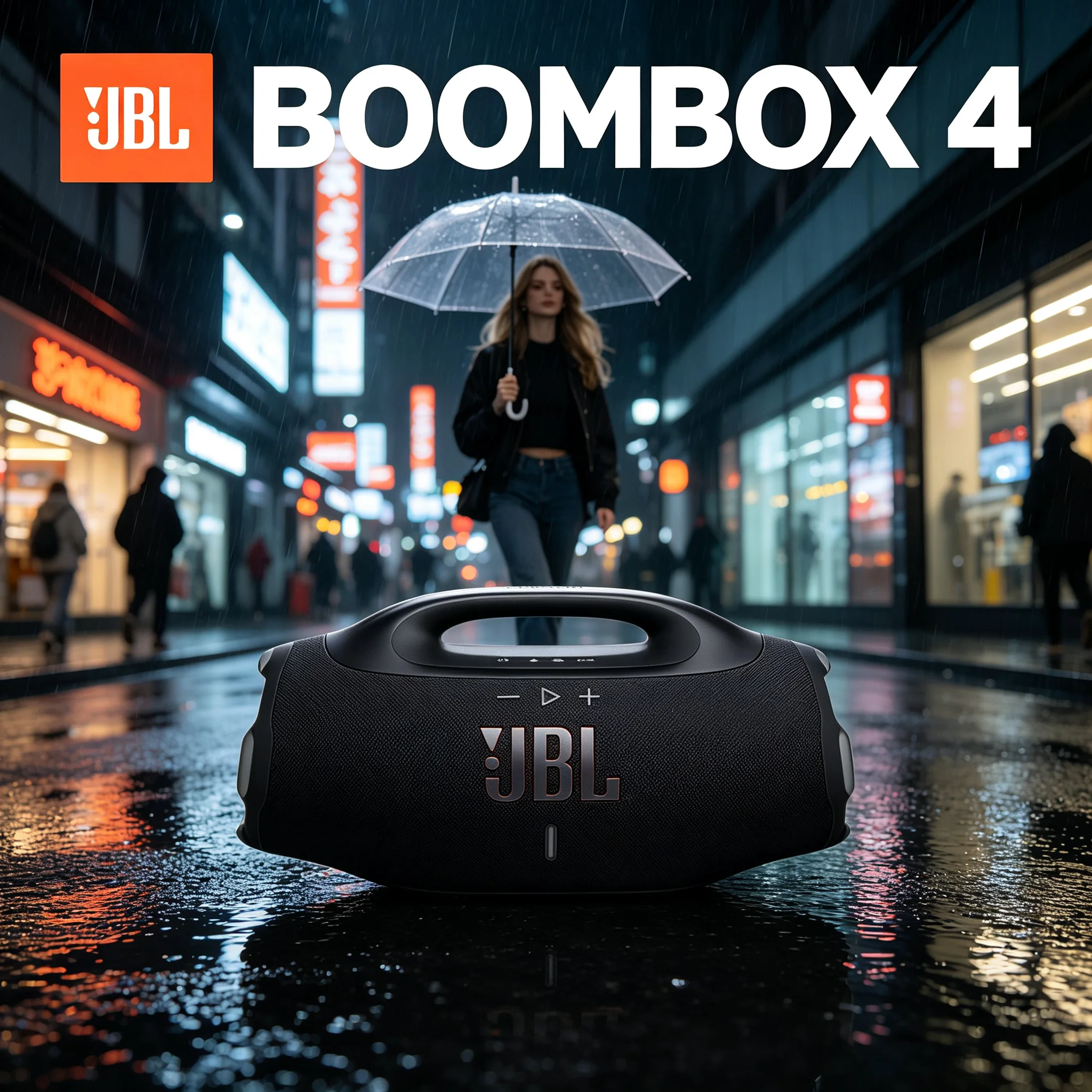 JBL BOOMBOX 4 Wireless Party Speaker Built-in Powerbank Auracast Multi-speaker Link Metal Handle Beach Camping Stereo