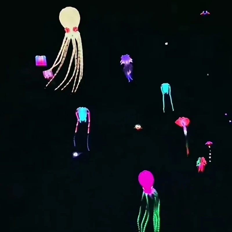Led fish kite flying trilobites factory kite for adults kite string line windsurfing papalote outdoor toys flying kitesurfing