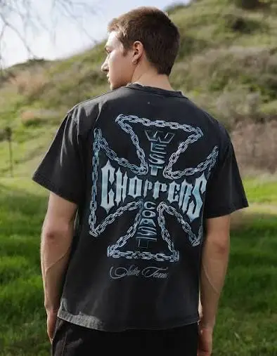 West Coast Choppers T-shirt Vintage Loose Oversized Unisex Print T-shirts for Men Women Fashion Hip Hop Retro Fashion Breathable