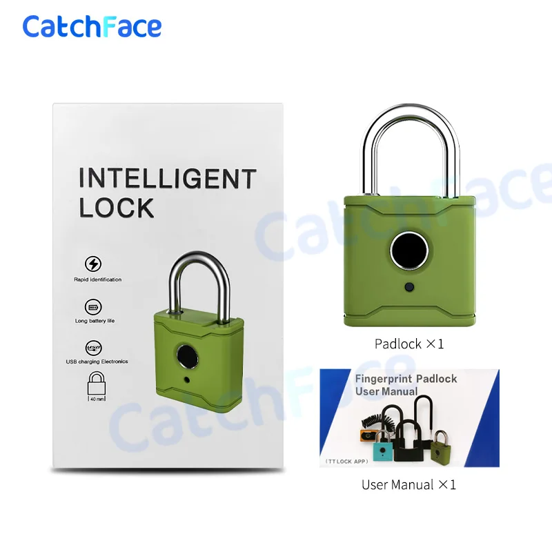 Russian Fingerprint TTlock App Waterproof Password Key 13.56khz USB Door Lock Smart Padlock Bluetooth