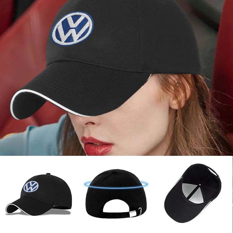 1/2pcs Fashion Unisex Baseball Caps Snapback Hat Outdoor Adjustable Casual Sun Hats For Volkswagen VW Caddy Golf 6 Golf 7 Jetta