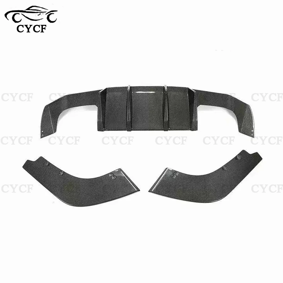 Carbon Fiber Rear Lip Diffuser For BMW M2 F87 M2C 2014-2021 V Style Competitive Back Bumper Hugger Spoiler